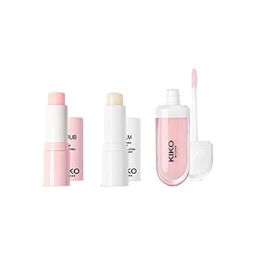 KIKO milano lip volume tutu rose + lip balm + lip scrub