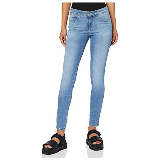 Wrangler jeans skinny, blu feather, 34w / 40l donna