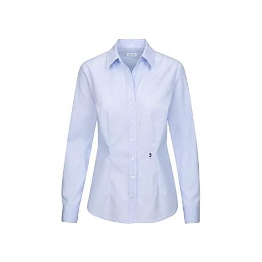 Seidensticker, camicia con manica lunga donna, multicolore (hellblau karo 12), 40