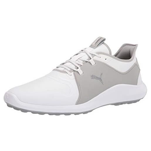 PUMA ignite fasten8 pro, scarpe da golf uomo, bianco (puma bianca argento alto rise), 42.5 eu