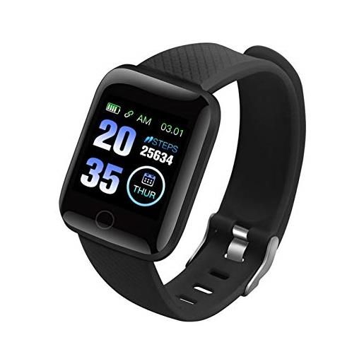 Hamaio smart watch, braccialetto intelligente con contapassi, smartwatch con cardiofrequenzimetro, smartwatch con contapassi impermeabile bluetooth per uomo