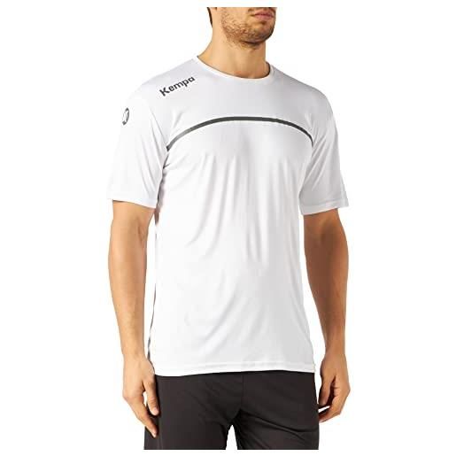 Kempa emotion 2.0 t-shirt, maglietta da uomo, bianco/antracite, xxxl