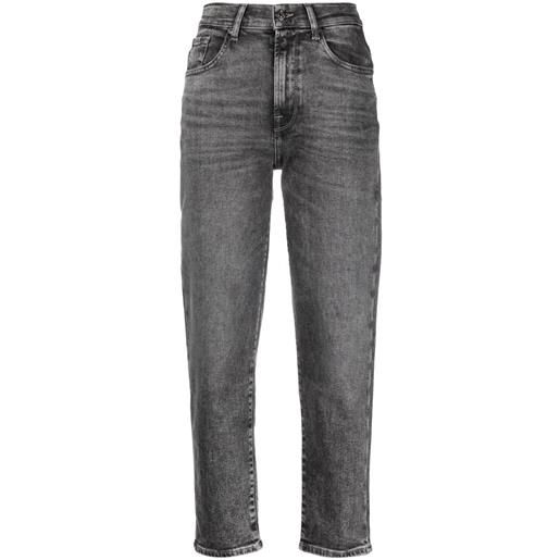 7 For All Mankind jeans crop a vita media - grigio