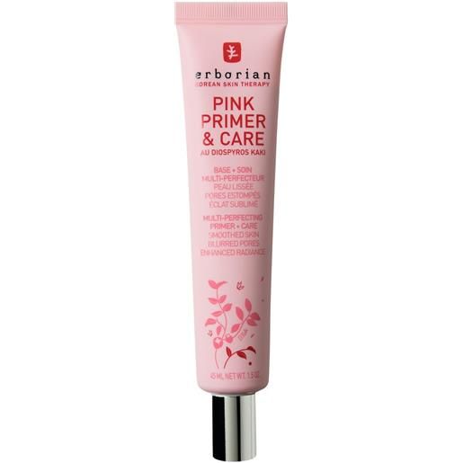 ERBORIAN pink primer & care 45ml base trucco antimperfezioni, base trucco idratante, tratt. Viso 24 ore idratante, base trucco