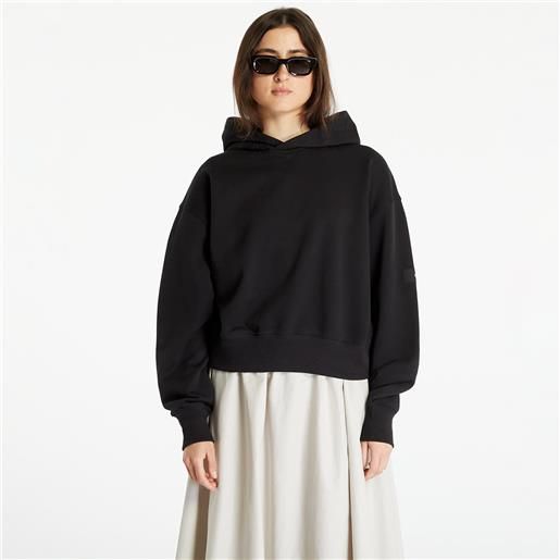 Y-3 organic cotton terry boxy hoodie black