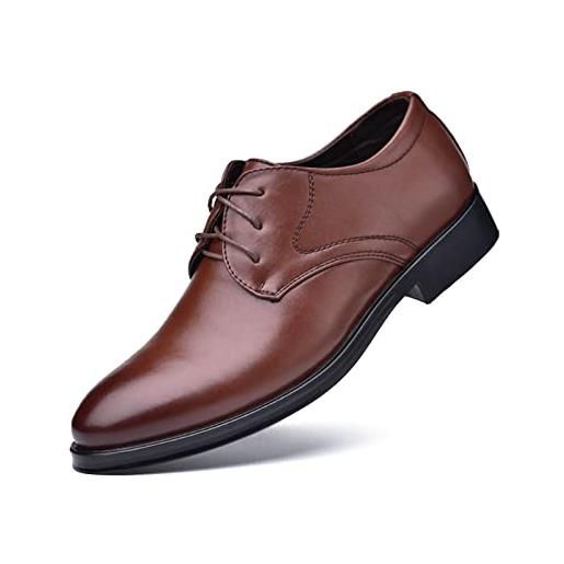 Rimhold scarpe brock da uomo scarpe classiche oxford formali con allacciatura comfort e scivolose scarpe da monaco alla moda nero 43eu