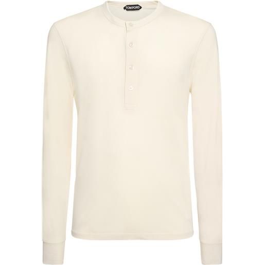 TOM FORD t-shirt henley in lyocell
