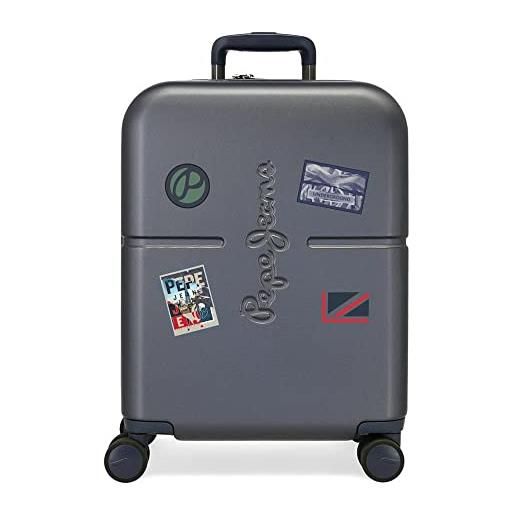 Pepe Jeans chest valigia da cabina, 40 x 55 x 20 cm, blu, 40x55x20 cms, valigia da cabina