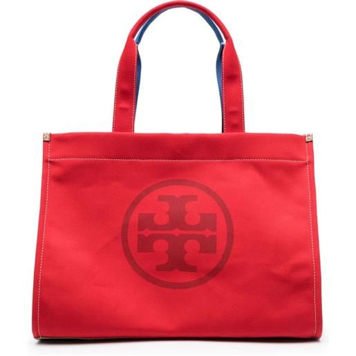 Tory Burch borsa tote ella con design color-block - rosso