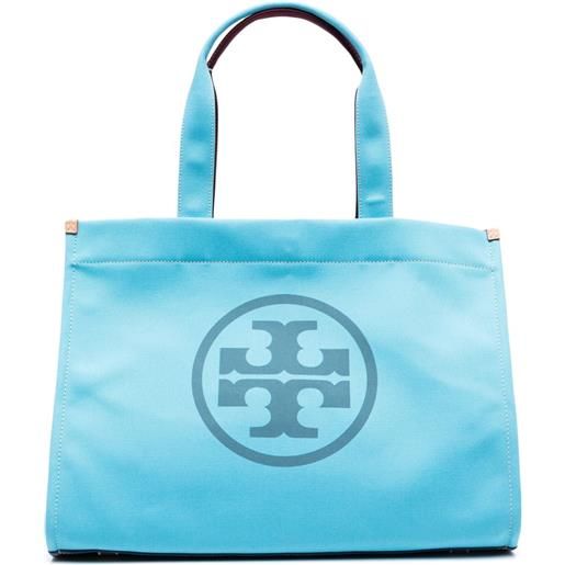 Tory Burch borsa tote con design color-block - blu
