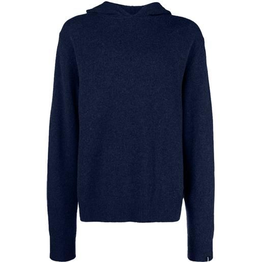 Mackintosh maglione wiverton con cappuccio - blu