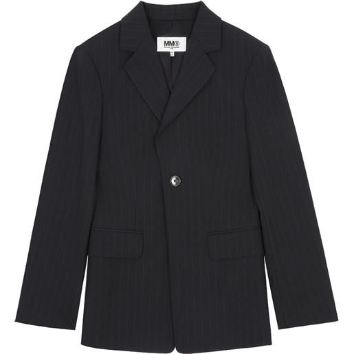 MM6 Maison Margiela blazer sartoriale con design gessato - nero