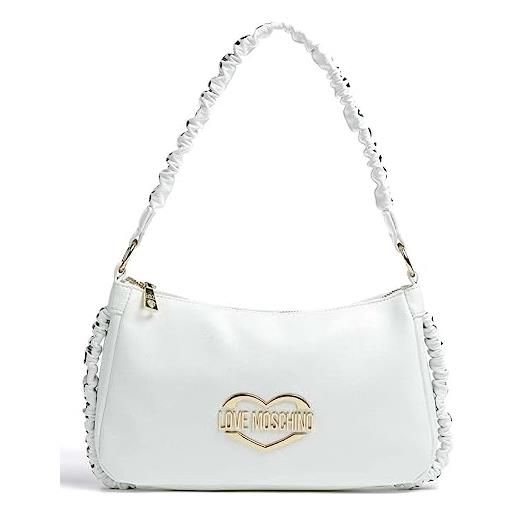 Love Moschino jc4224pp0gkj1, borsa a spalla, donna, bianco, taglia unica