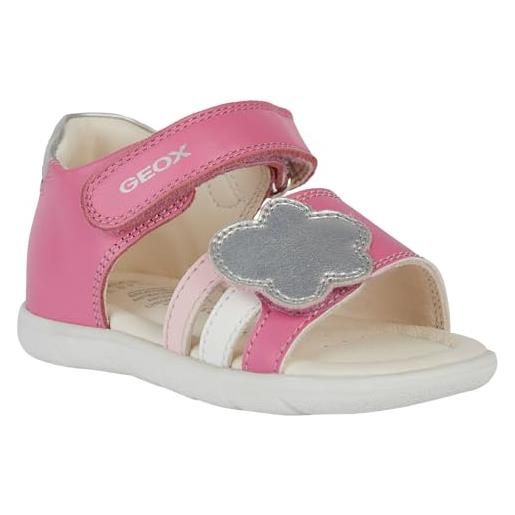 Geox b sandal alul girl bimba 0-24, bianco/multicolore, 24 eu