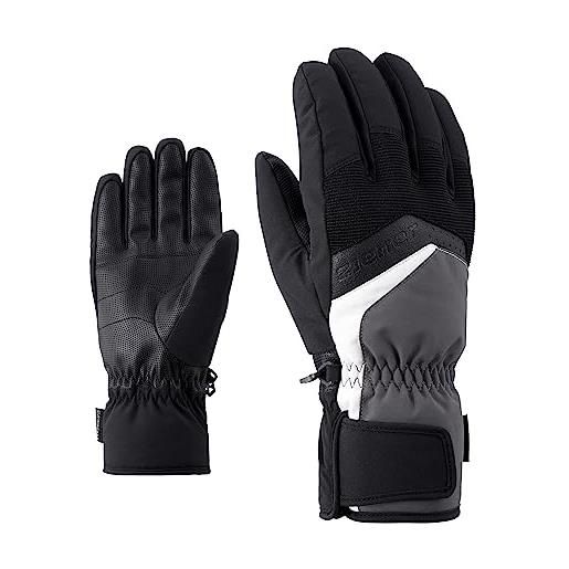 Ziener gabino - guanti da sci da uomo, per sport invernali, caldi, traspiranti, colore nero, blu persiano, 9