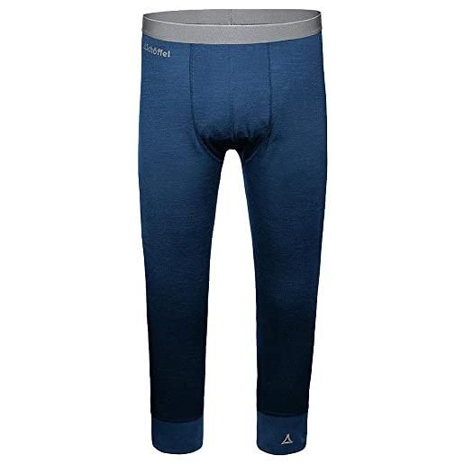 Schöffel merino sport pants short m, mutande lunghe termoregolanti, leggings termici traspiranti in lunghezza a 3/4 unisex-adulto, imperial b