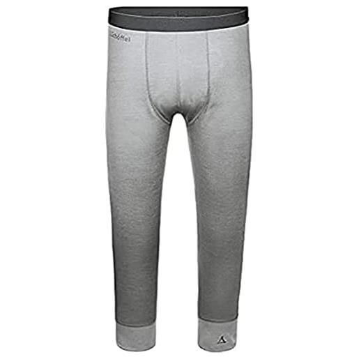 Schöffel merino sport pants short m, mutande lunghe termoregolanti, leggings termici traspiranti in lunghezza a 3/4 unisex-adulto, antracite, xl