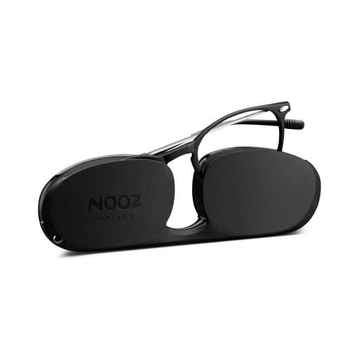 Nooz occhiali da lettura - colore nero correzione +3.00 - forma ovale - per uomini e donne - modello alba collezione essential