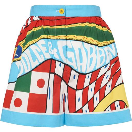 DOLCE & GABBANA shorts carretto in cotone stampato