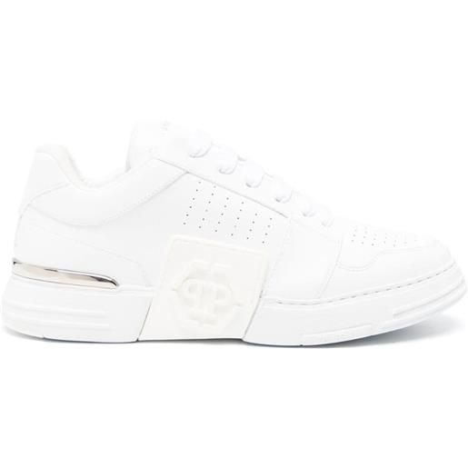 Philipp Plein sneakers royal street con logo goffrato - bianco