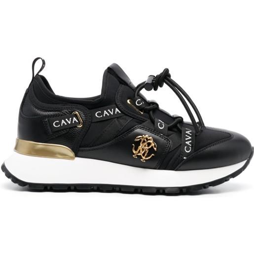 Roberto Cavalli sneakers con applicazione logo - nero