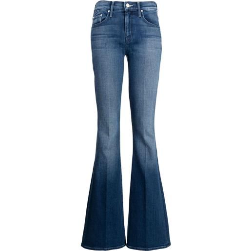 MOTHER jeans svasati con effetto schiarito - blu