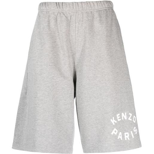 Kenzo shorts sportivi con stampa - grigio