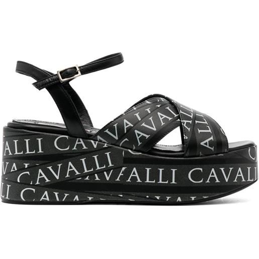 Roberto Cavalli sandali con stampa 70mm - nero