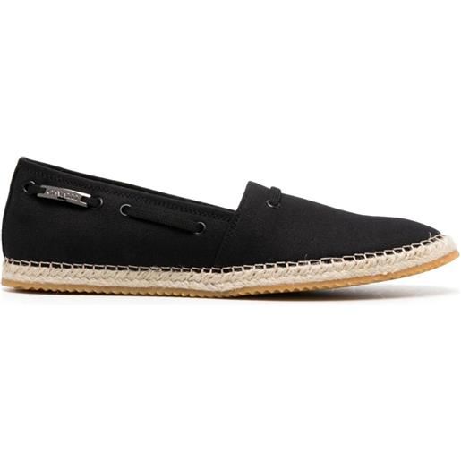 Roberto Cavalli espadrilles con placca logo - nero