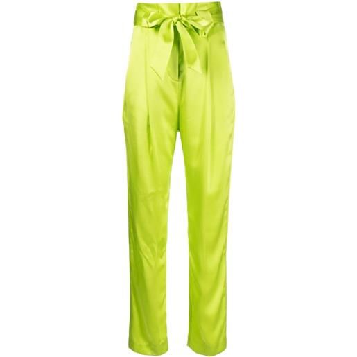 Michelle Mason pantaloni a vita alta - verde