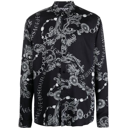 Versace Jeans Couture camicia chain couture - nero