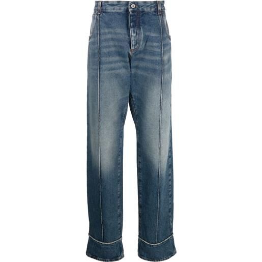 Balmain jeans dritti con effetto sfumato - blu