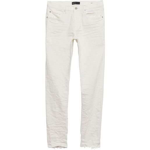 Purple Brand jeans slim con applicazione - bianco