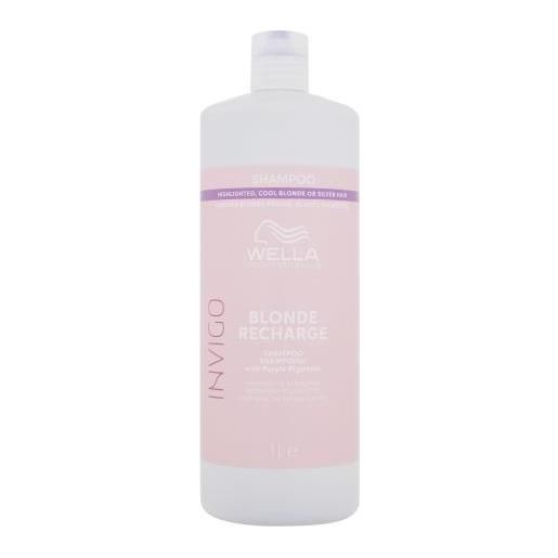 Wella Professionals invigo blonde recharge 1000 ml shampoo per capelli biondi per donna