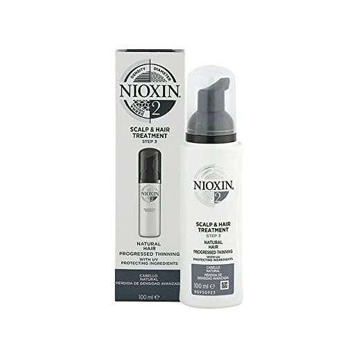Nioxin Professional nioxin scalp & hair treatment sistema 2 | trattamento anticaduta, riduce la caduta dei capelli | per capelli naturali assottigliamento avanzato, 100ml