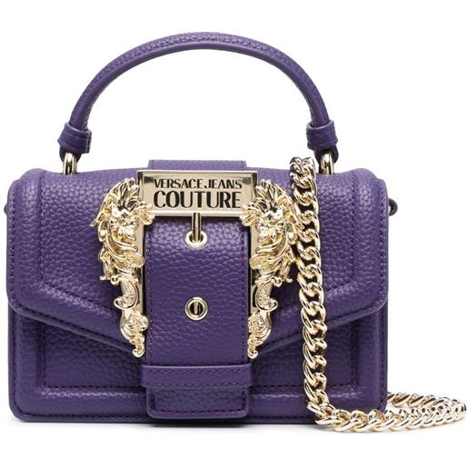 Versace Jeans Couture borsa tote con fibbia logo - viola