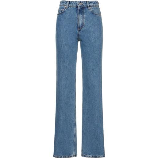BURBERRY jeans vita alta bergen in denim di cotone