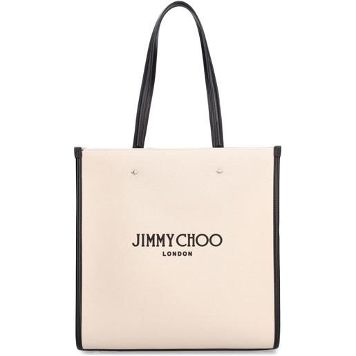 JIMMY CHOO borsa shopping media con logo