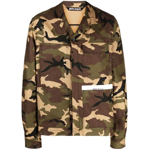 Palm Angels giacca con stampa camouflage - verde