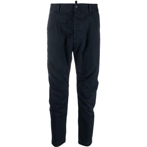 Dsquared2 mid-rise tapered trousers - blu