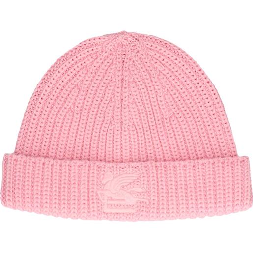 ETRO cappello beanie in lana con logo