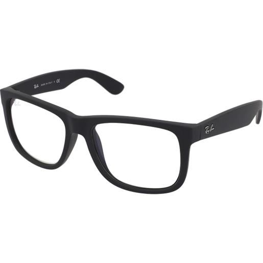 Ray-Ban justin rb4165 622/5x | occhiali da sole graduati o non graduati | prova online | unisex | plastica | quadrati | nero | adrialenti