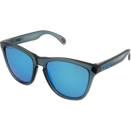 Oakley frogskins oo9013 9013f6 | occhiali da sole graduati o non graduati | prova online | unisex | plastica | quadrati | blu, trasparente | adrialenti