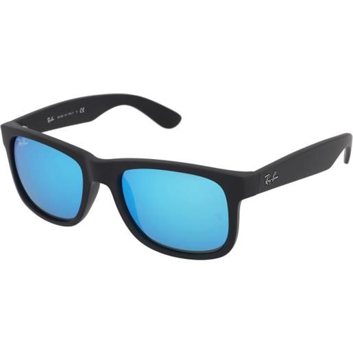 Ray-Ban justin rb4165 - 622/55 | occhiali da sole graduati o non graduati | prova online | unisex | plastica | quadrati | nero | adrialenti