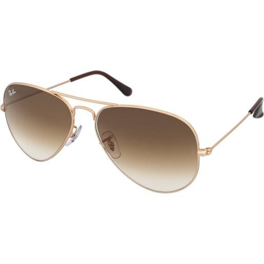 Ray-Ban aviator large metal rb3025 - 001/51 | occhiali da sole graduati o non graduati | prova online | unisex | metallo | pilot | oro | adrialenti