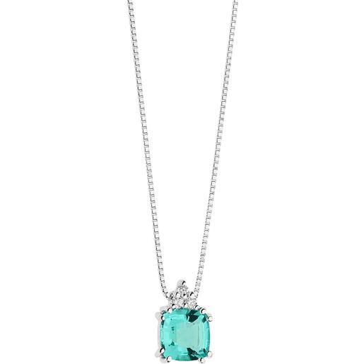 Comete collana diamante, smeraldo gioiello Comete storia di luce caratura 0,03ct glb 1514