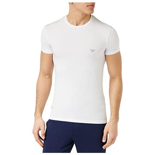 Emporio Armani t-shirt soft modal, t-shirt uomo, bianco, l