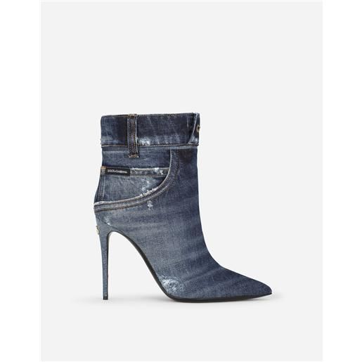 Dolce & Gabbana patchwork denim ankle boots