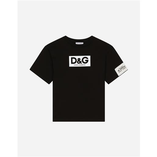 Dolce & Gabbana t-shirt in jersey stampa logo termosaldata