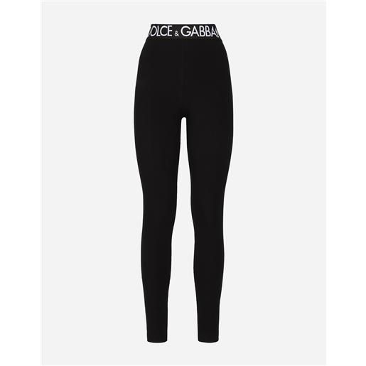 Dolce & Gabbana leggings in jersey con elastico logato